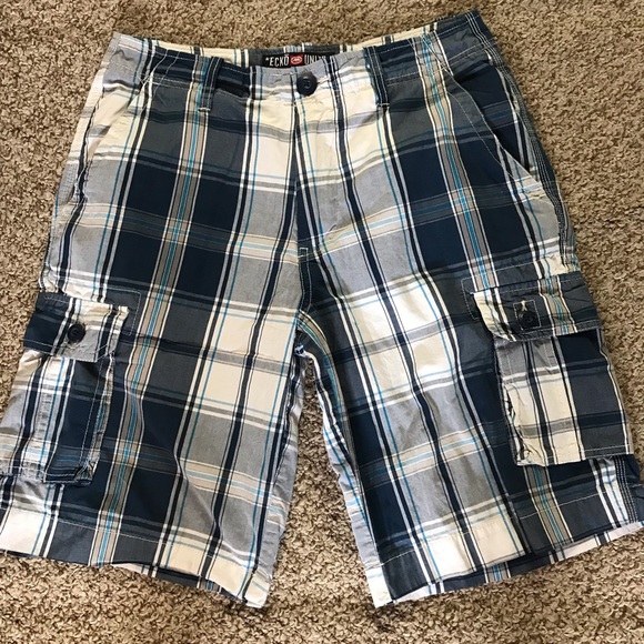 ECKO ULTD Blue Plaid Cargo W28 - Picture 6 of 7
